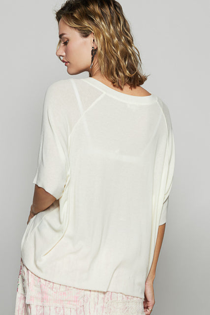 New POL Cream Size S Short Sleeve Tee