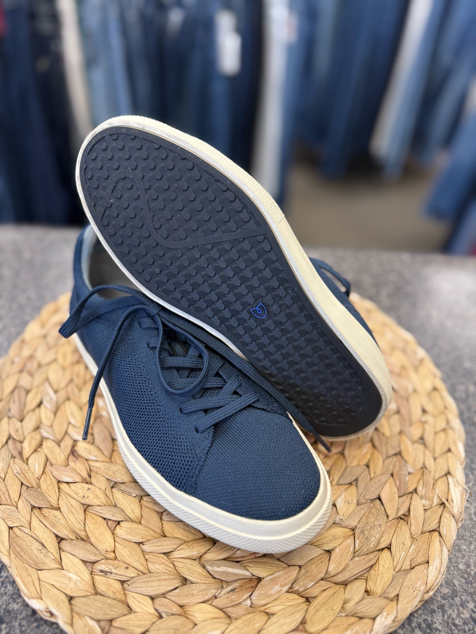 Pre-owned ROTHY'S Navy Size 8.5 Designer Sneaker