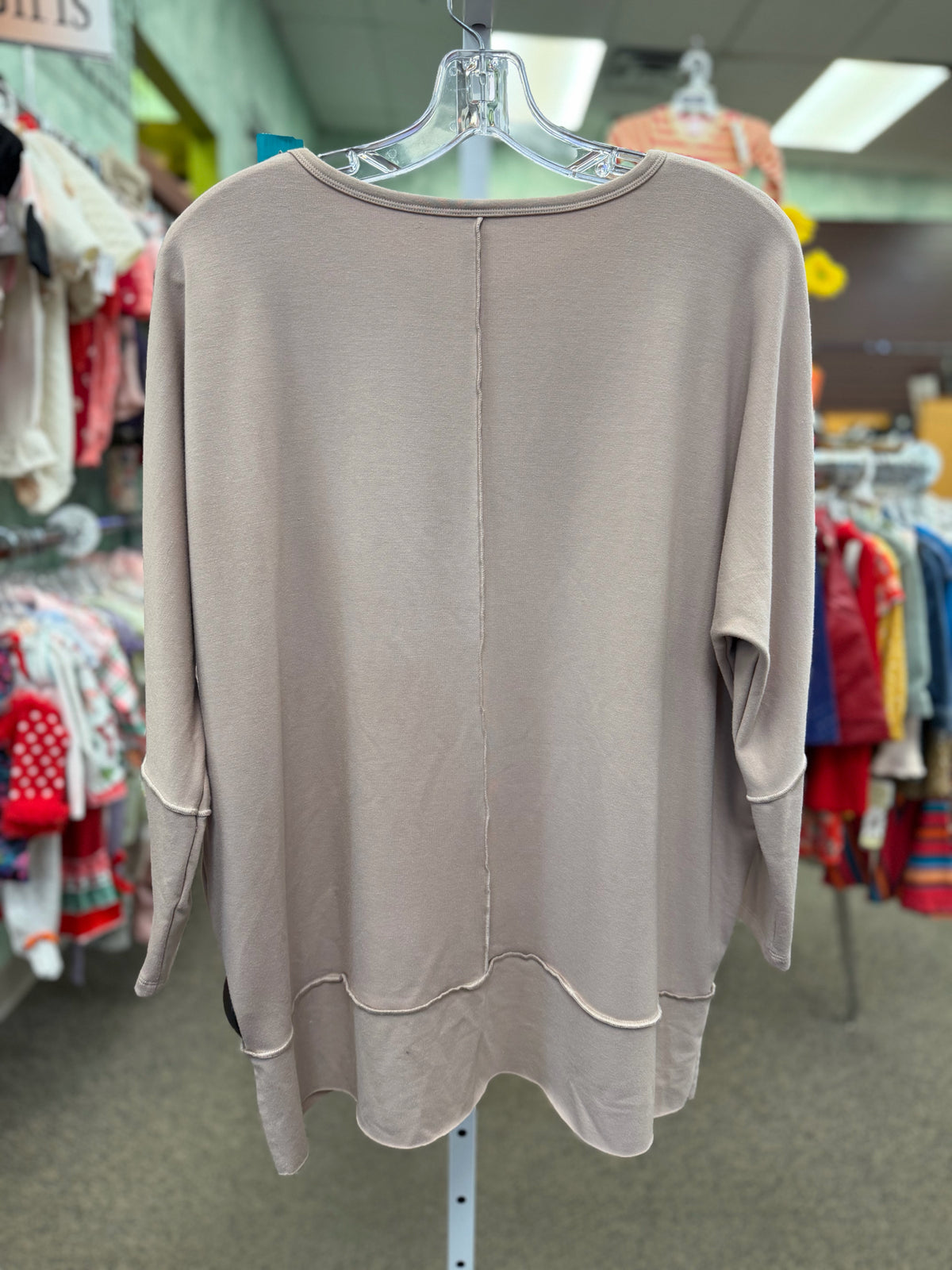 Pre-owned Spanx Tan Size: L Quarter Sleeve Blouse