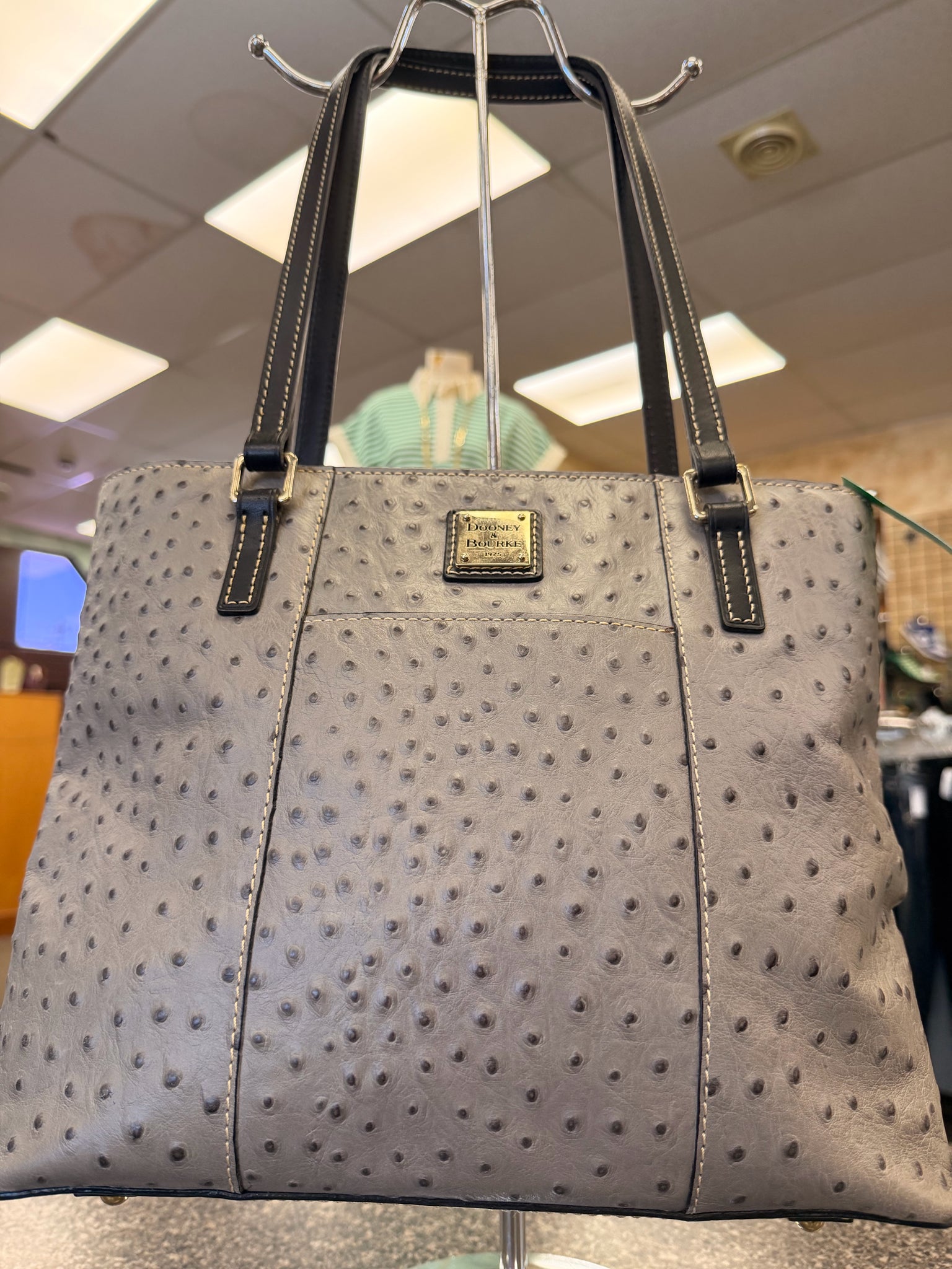 Pre-owned DOONEY&BOURKE Gray Animal Tote Designer Purse