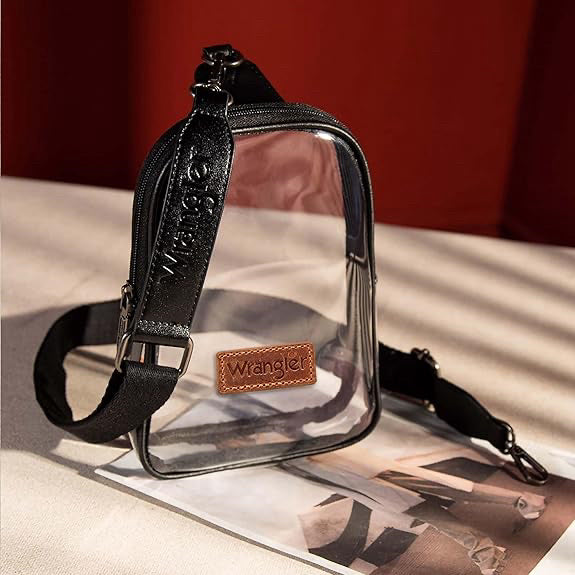 New WRANGLER Black clear S Sling Purse