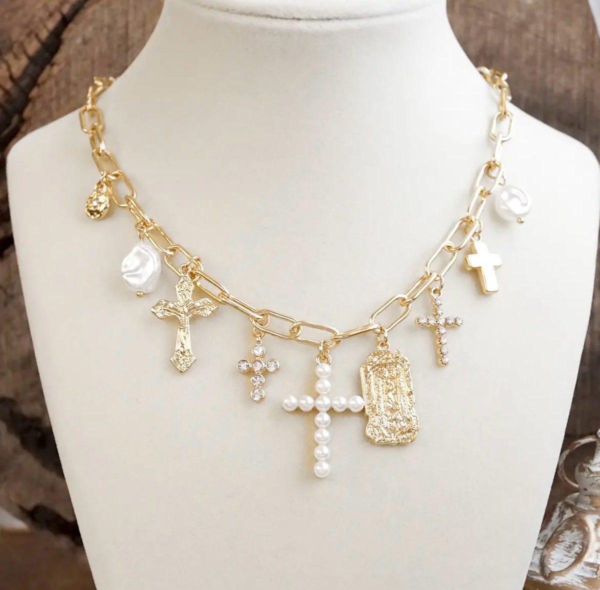 New PENNY Gold Pearl Necklace
