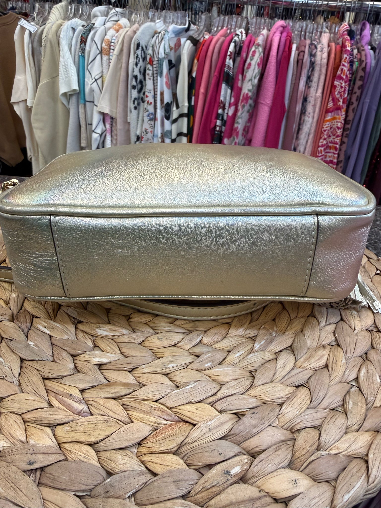 Pre-owned MICHAEL KORS Gold Crossbody Designer Purse