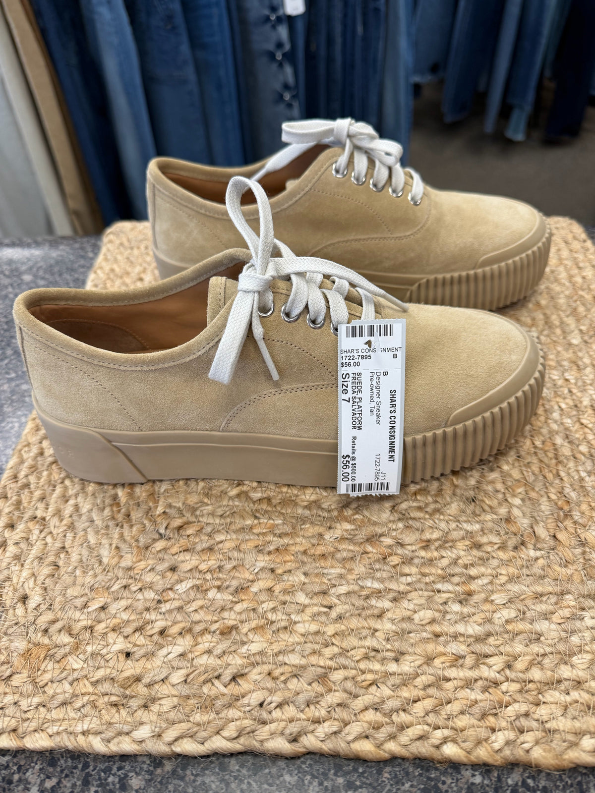Pre-owned FREDA SALVADOR Tan Size 7 Designer Sneaker