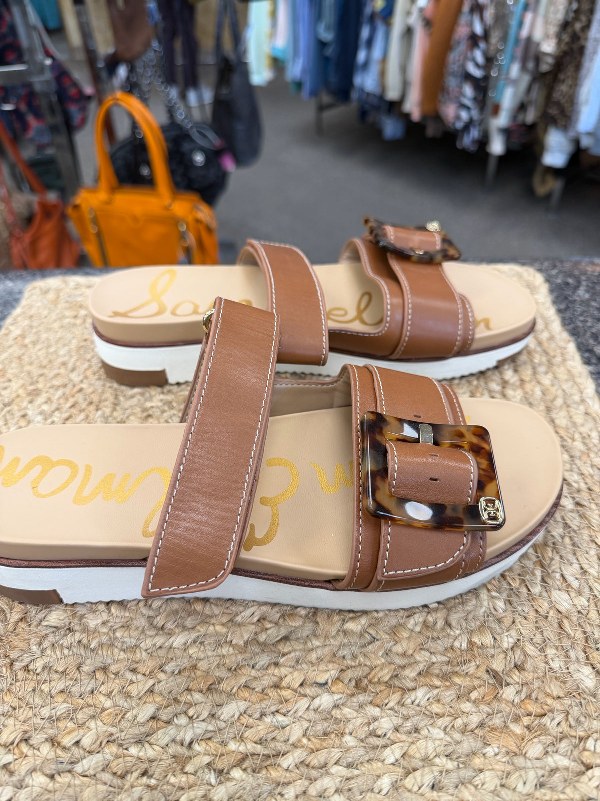 Pre-owned SAM EDELMAN Brown Size 8.5 Sandal