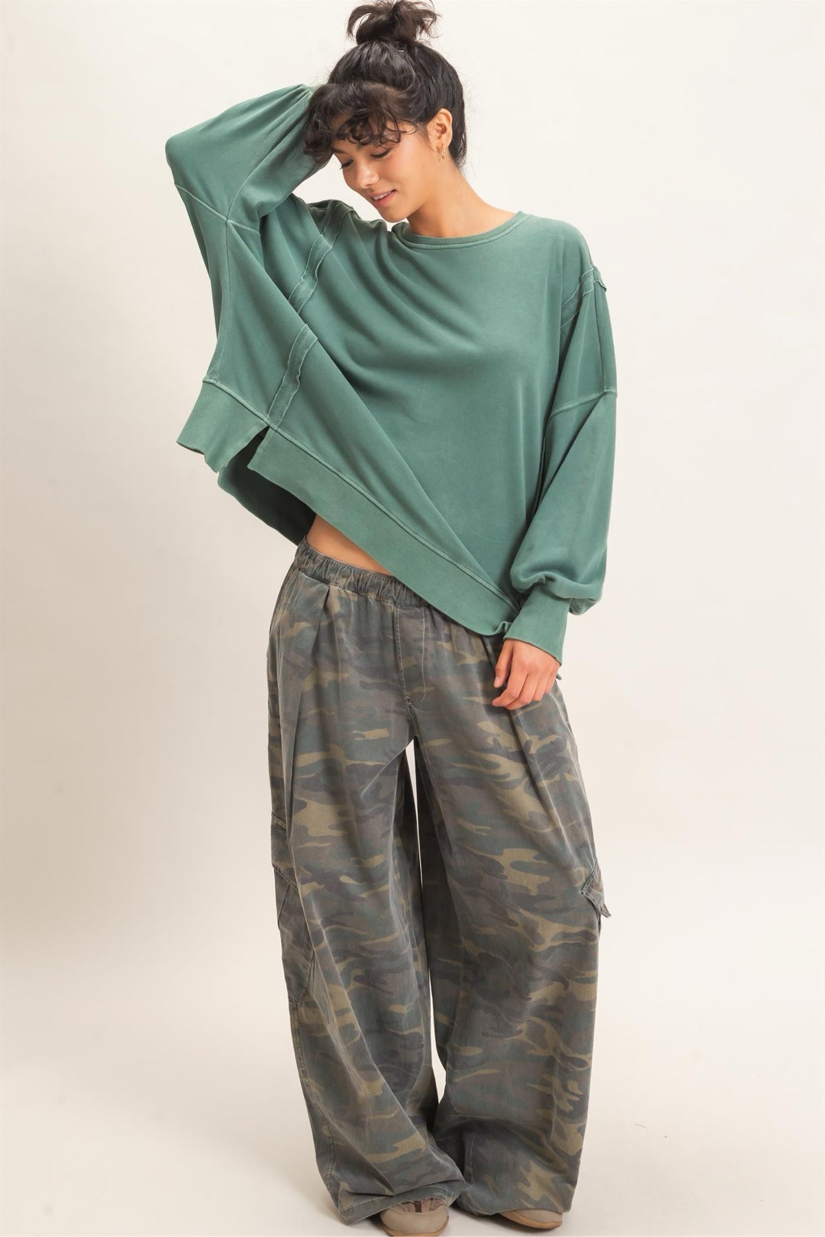 New DOUBLE ZERO Dark green Size S Long Sleeve Sweatshirt