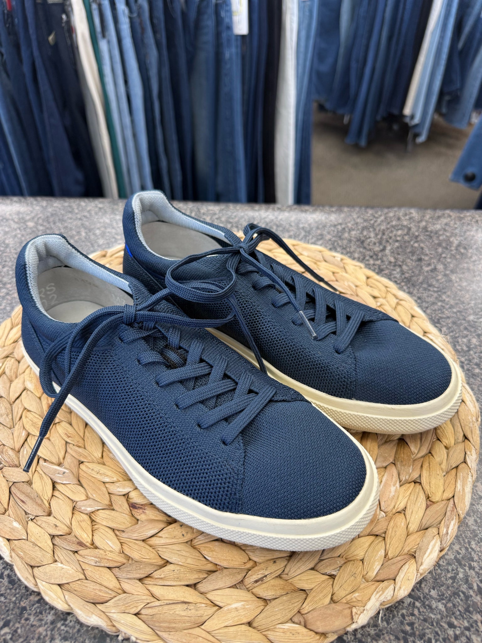 Pre-owned ROTHY'S Navy Size 8.5 Designer Sneaker