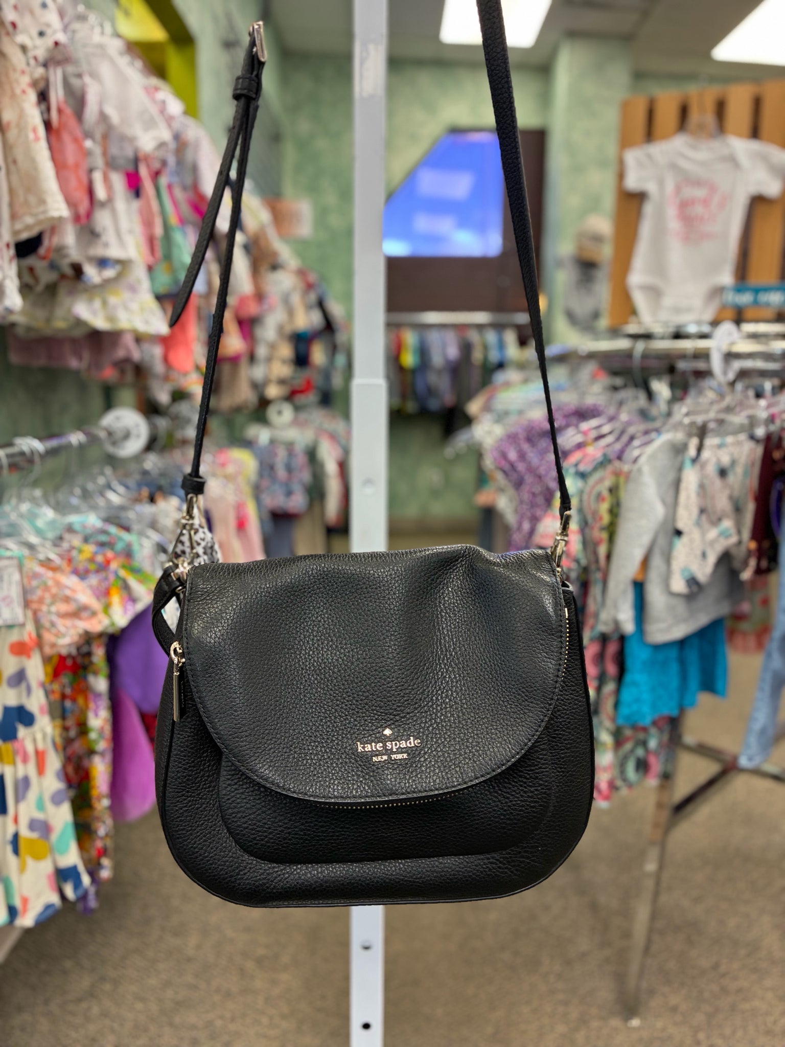 Pre-owned KATE SPADE Black Shoulder Designer Purse