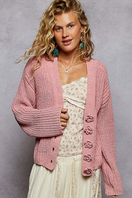 New POL Rose Size S Cardigan