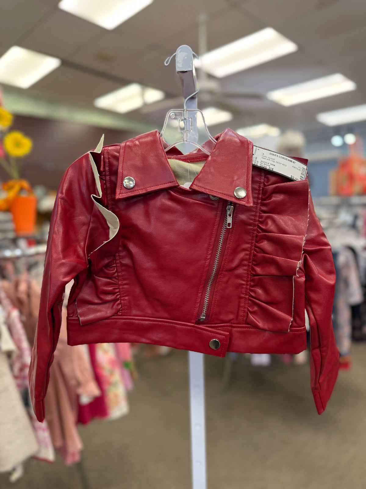 New with Tag No Brand DEEP RED Size 3/4 Girls Jacket