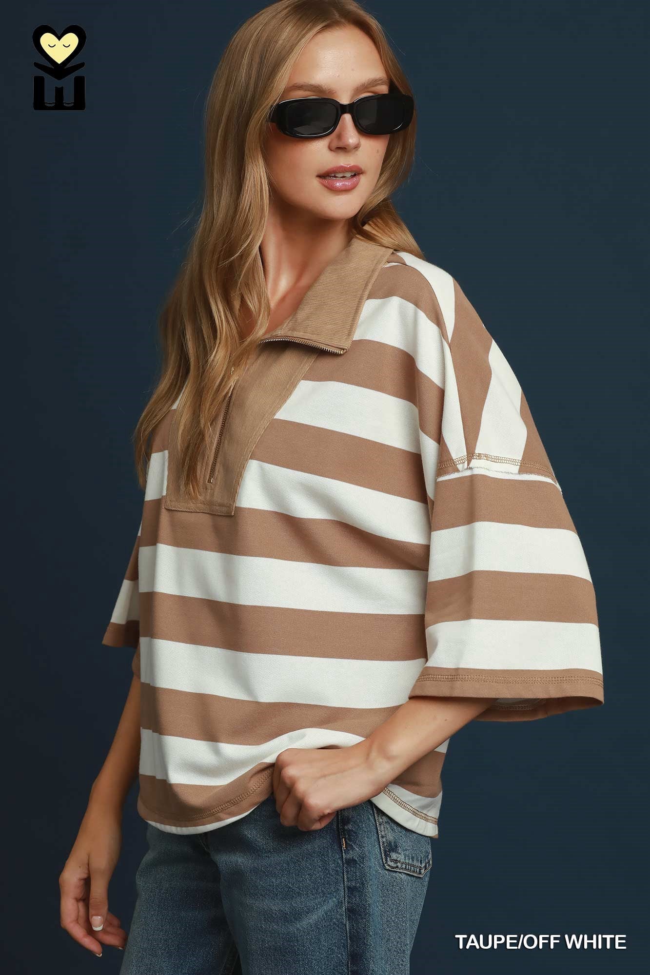 New UMGEE Tan Cream Size: S Quarter Sleeve Blouse