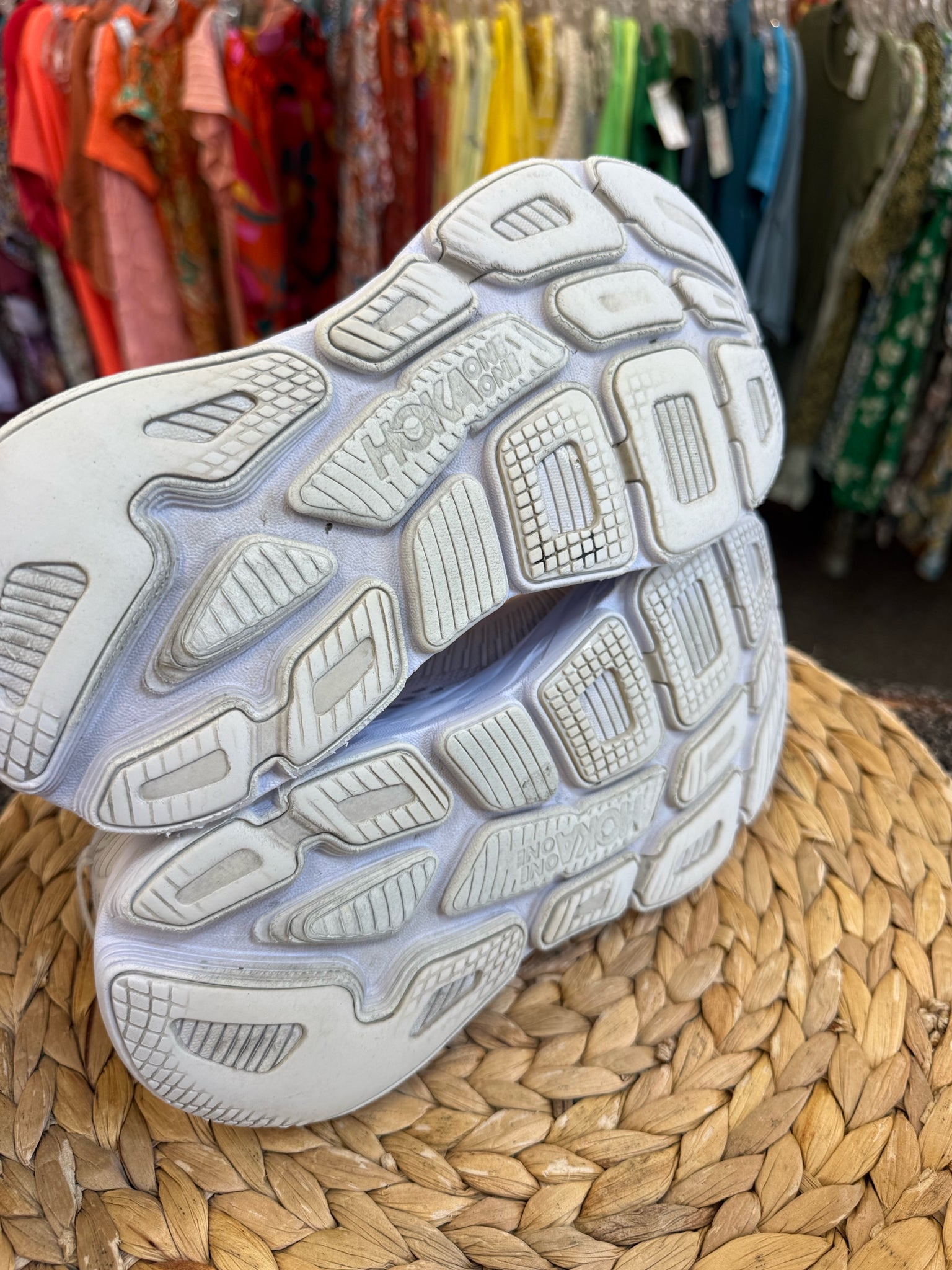 Pre-owned HOKA White Size 7 Designer Sneaker