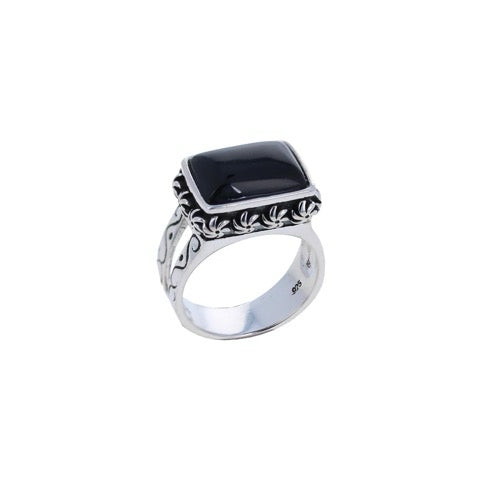 New Sterling Silver STERLING SILVER Black Ring Size 7 Ring