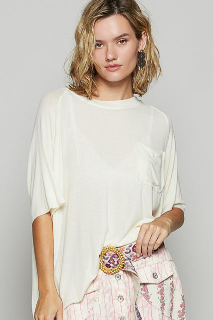 New POL Cream Size S Short Sleeve Tee
