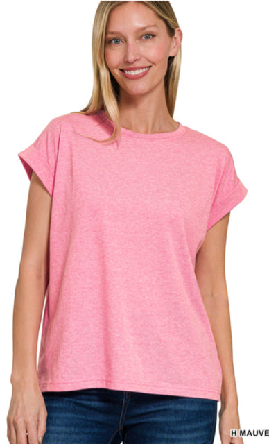 New Zenana Pink blend Size S Short Sleeve Tee