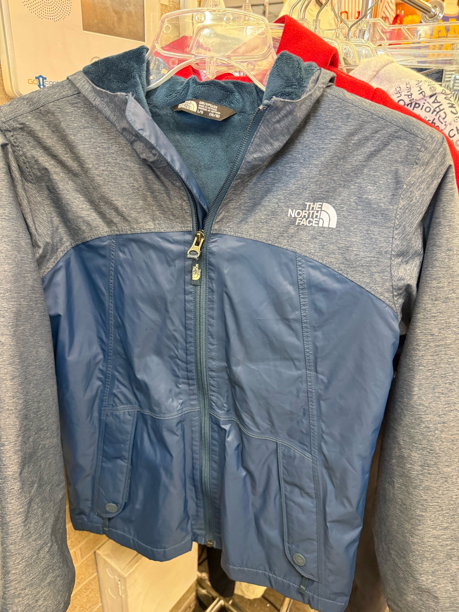 Pre-owned NORTH FACE Teal blend Dark Teal Size 14 Girls Jacket