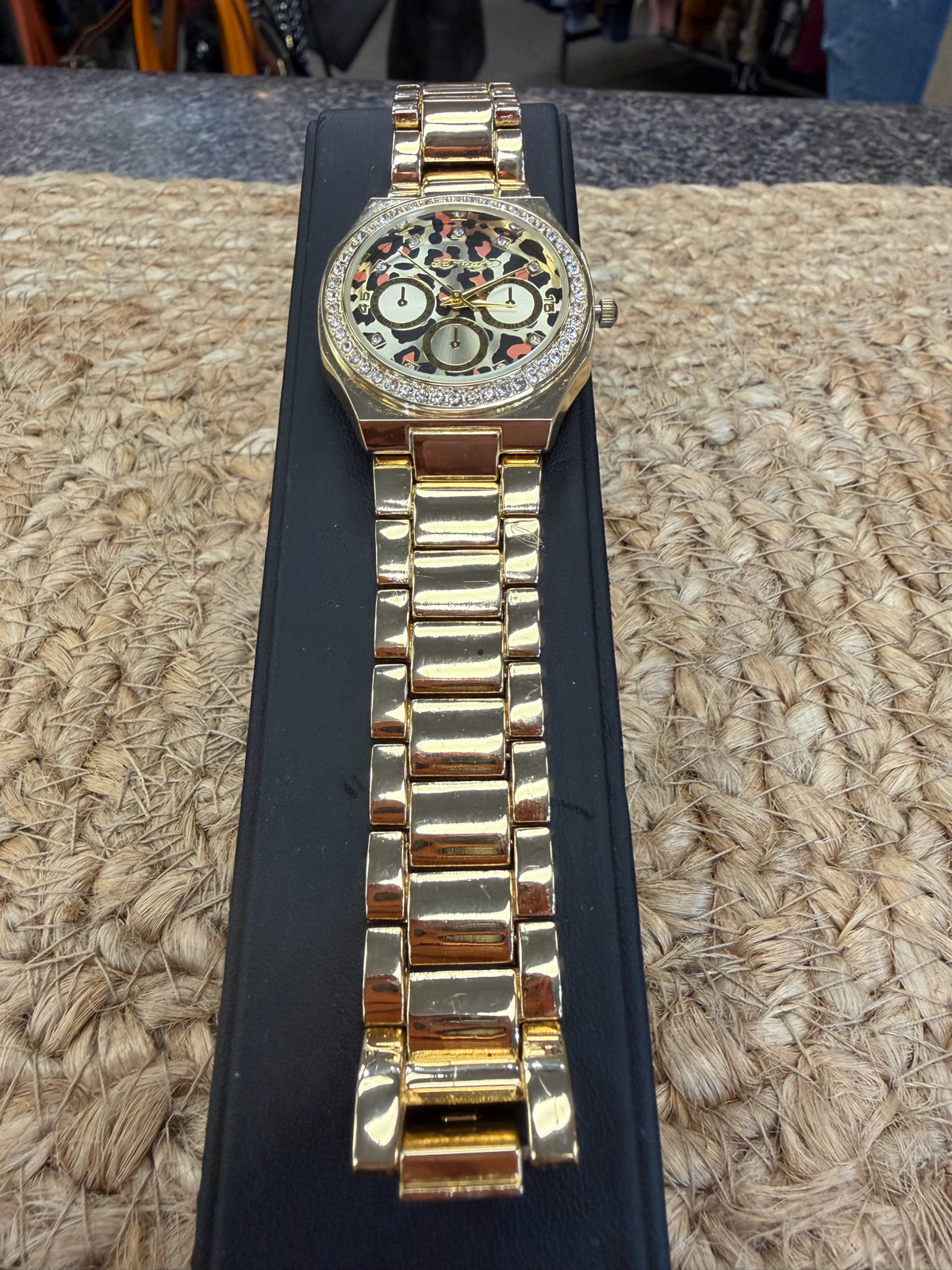 Pre-owned ED HARDY Gold Leopard Designer Watch