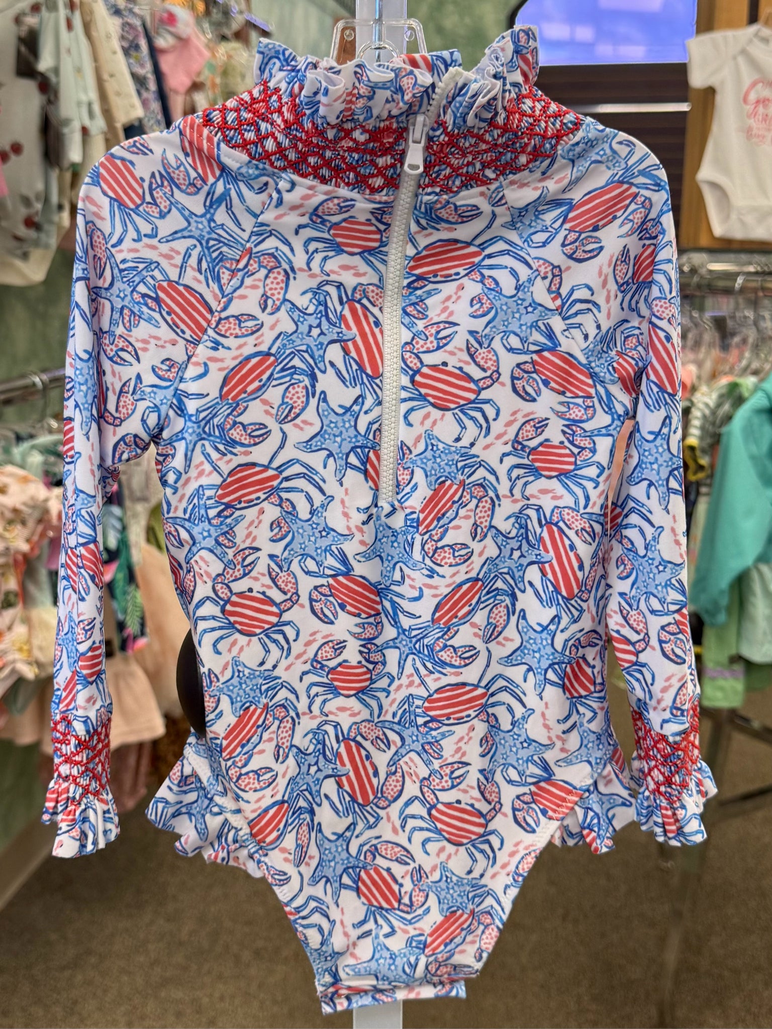 New with Tag BLUE PRINT Blue print Red Print Size 2T 1piece Girls Swimwear