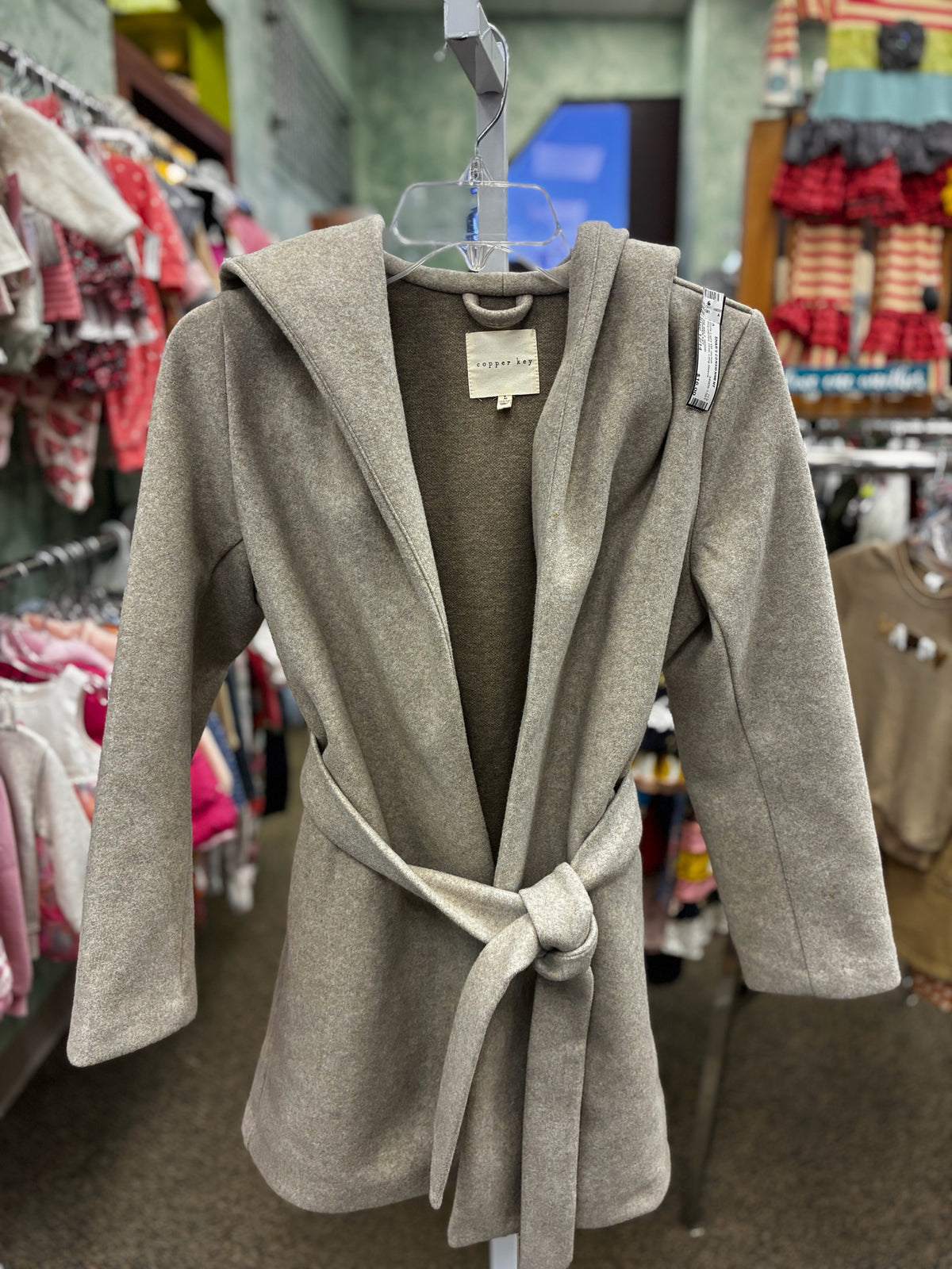 Pre-owned COPPER KEY Gray Size 12/14 Long Sleeve Girls Light Wt Jacket