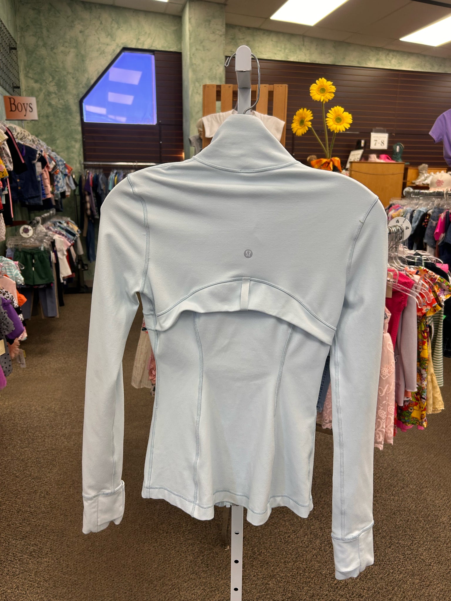Pre-owned Lululemon Sky blue Size: S Long Sleeve Designer Light Wt Jacket