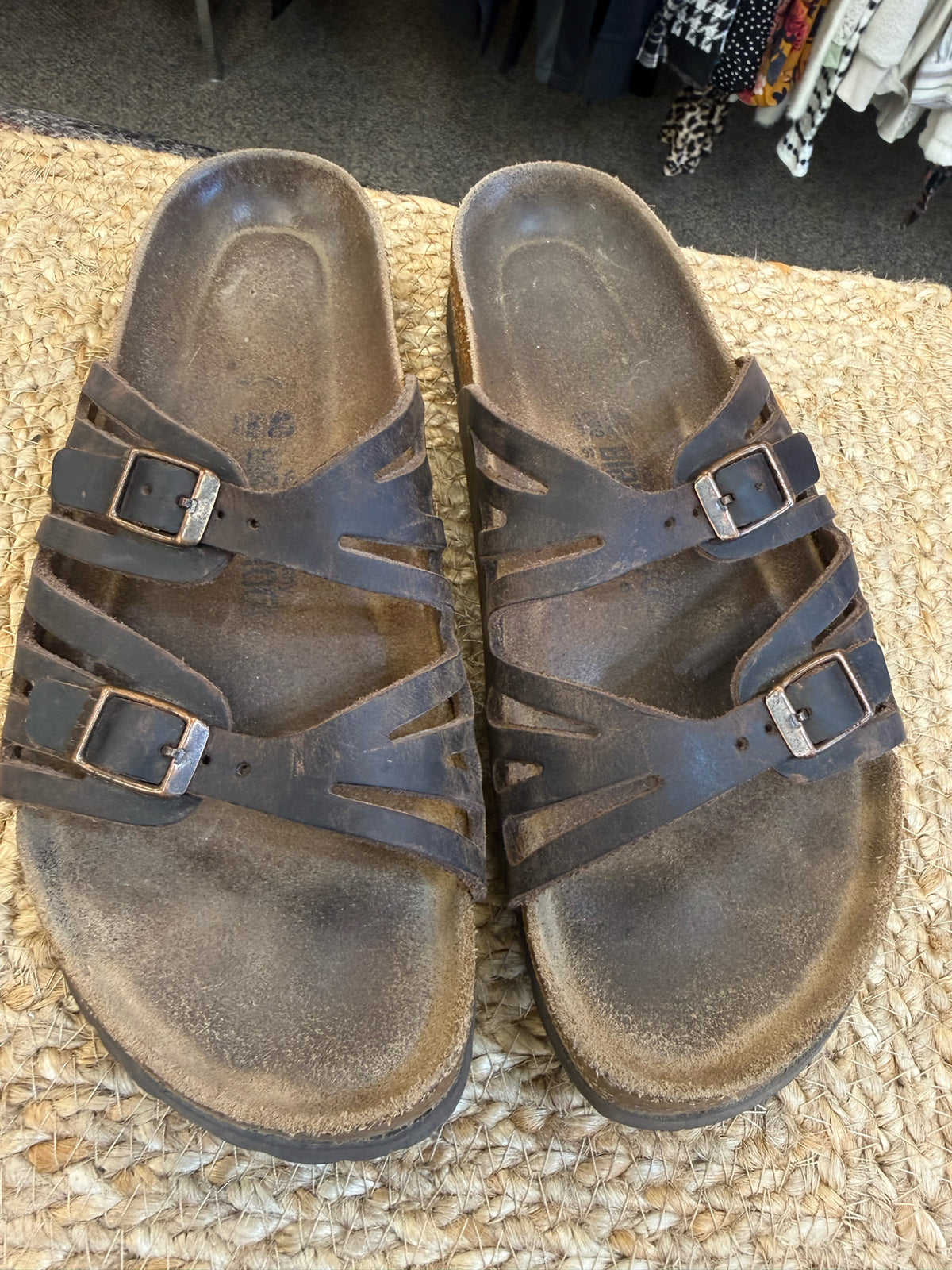 Pre-owned BIRKENSTOCK Dark brown Size 9 Designer Sandal