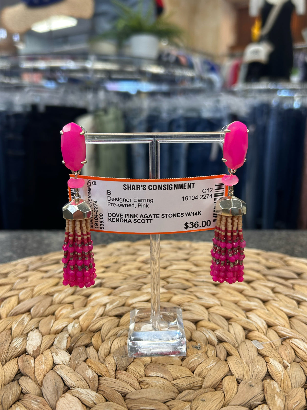 Pre-owned KENDRA SCOTT Pink Designer Earring