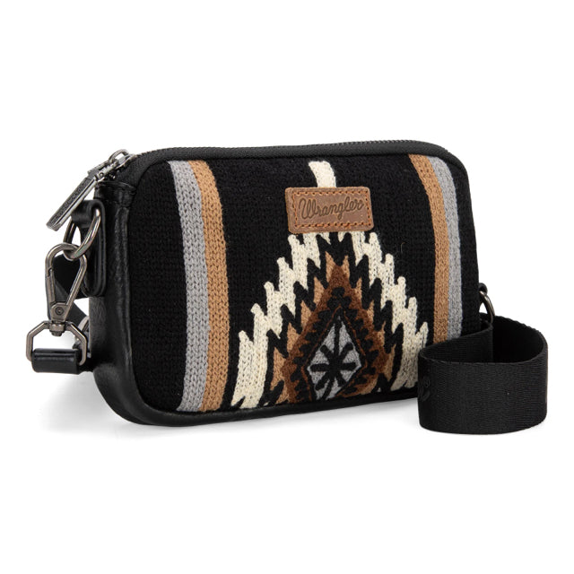 New WRANGLER Black Print S Crossbody Purse