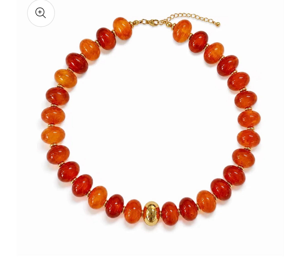 New P&PD Burnt orange Gold Trim Necklace