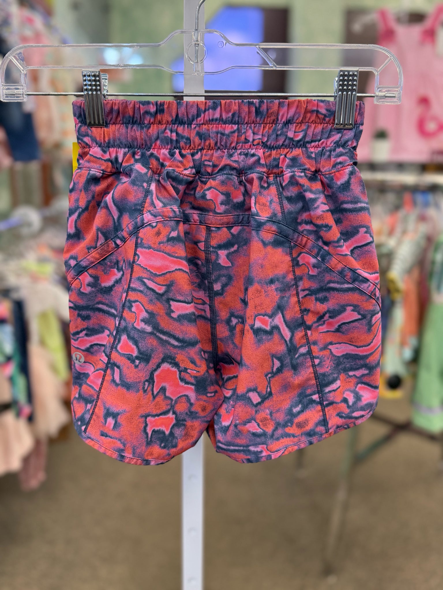 Pre-owned Lululemon Purple print Orange Print Size 0 Shorts