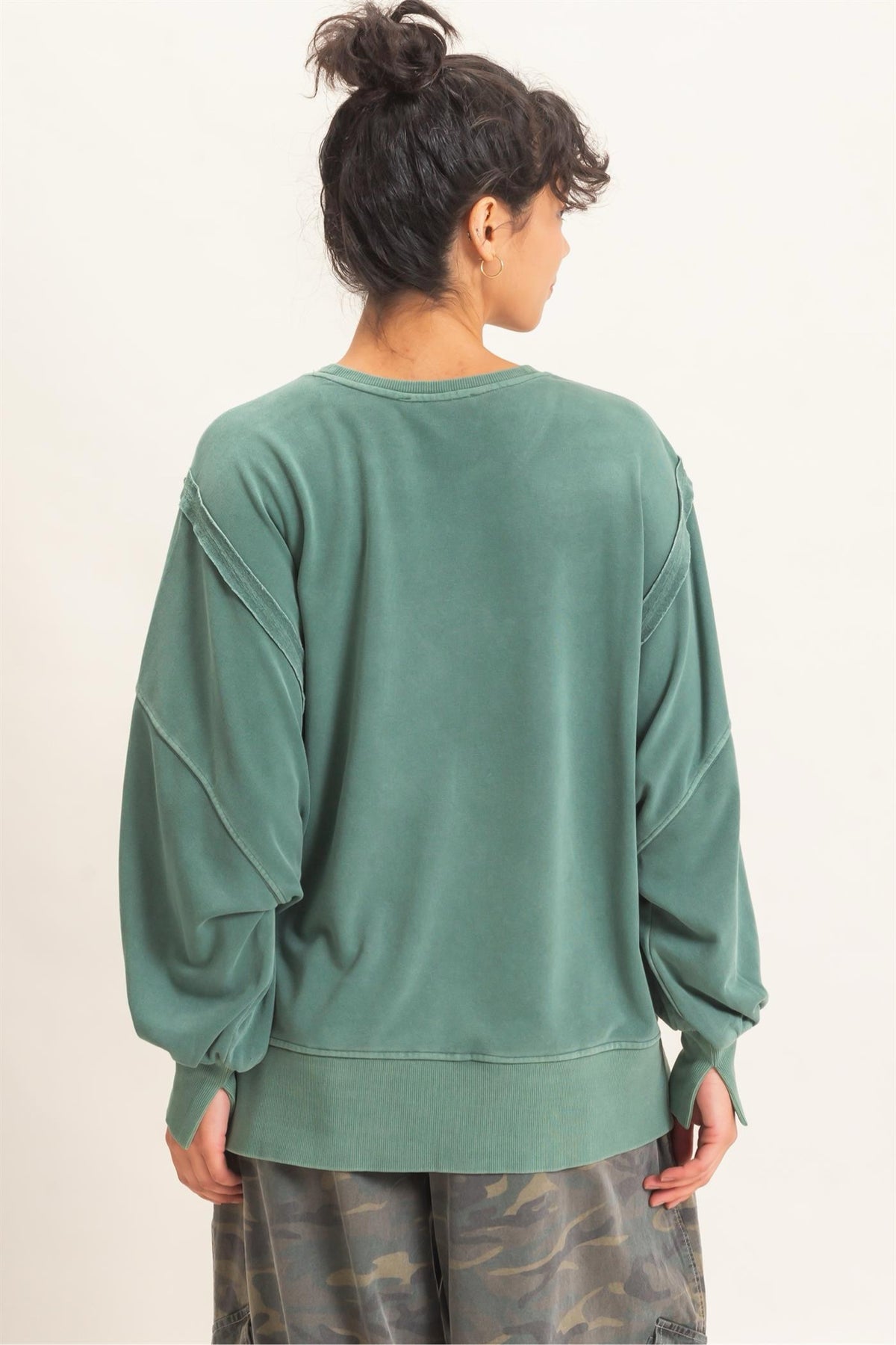 New DOUBLE ZERO Dark green Size S Long Sleeve Sweatshirt