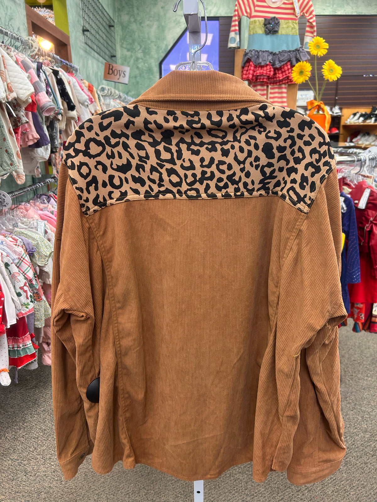 New with Tag UMGEE Brown Animal Print Size L Long Sleeve Shacket