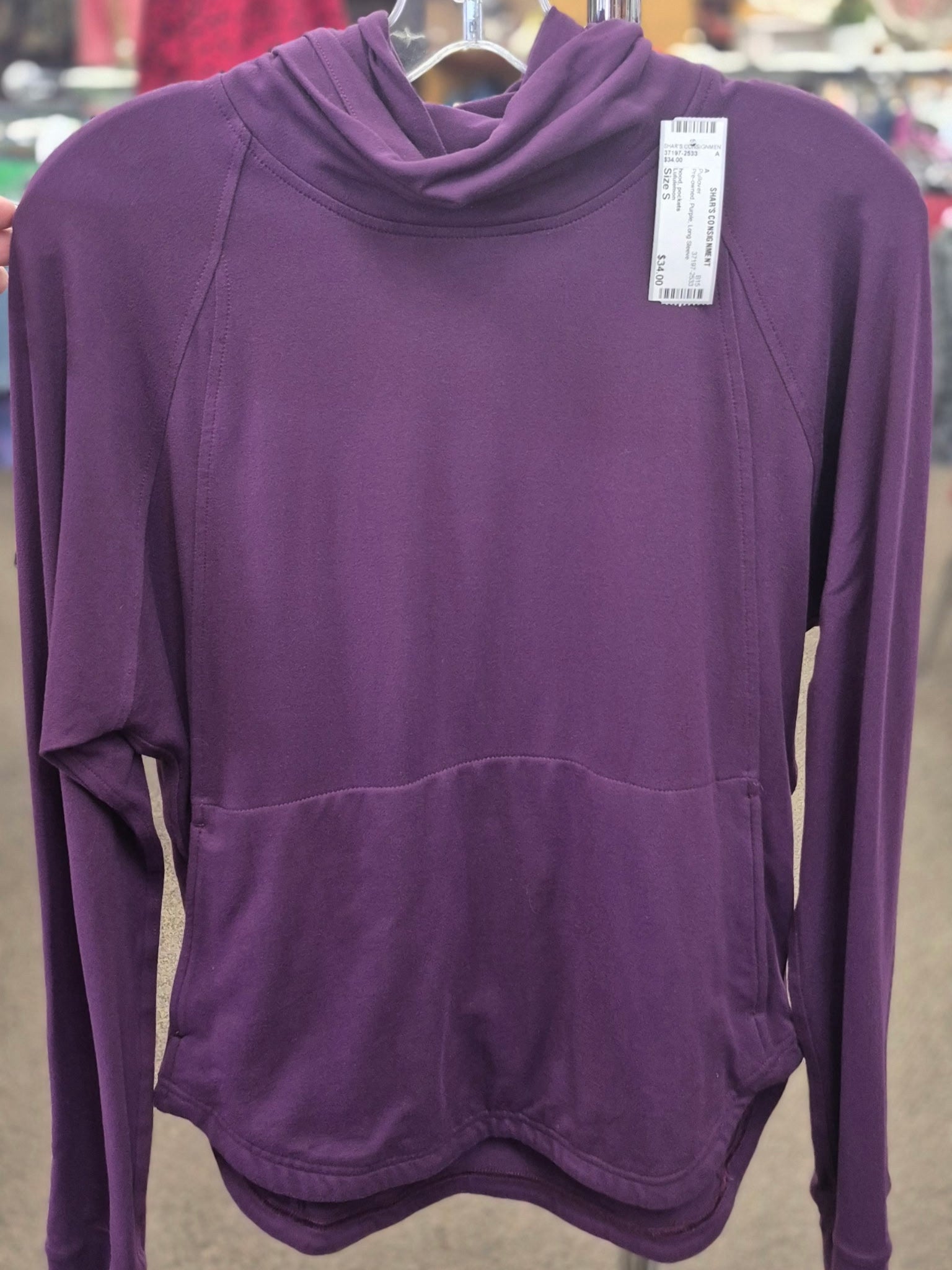 Pre-owned Lululemon Purple Size S Long Sleeve Pullover