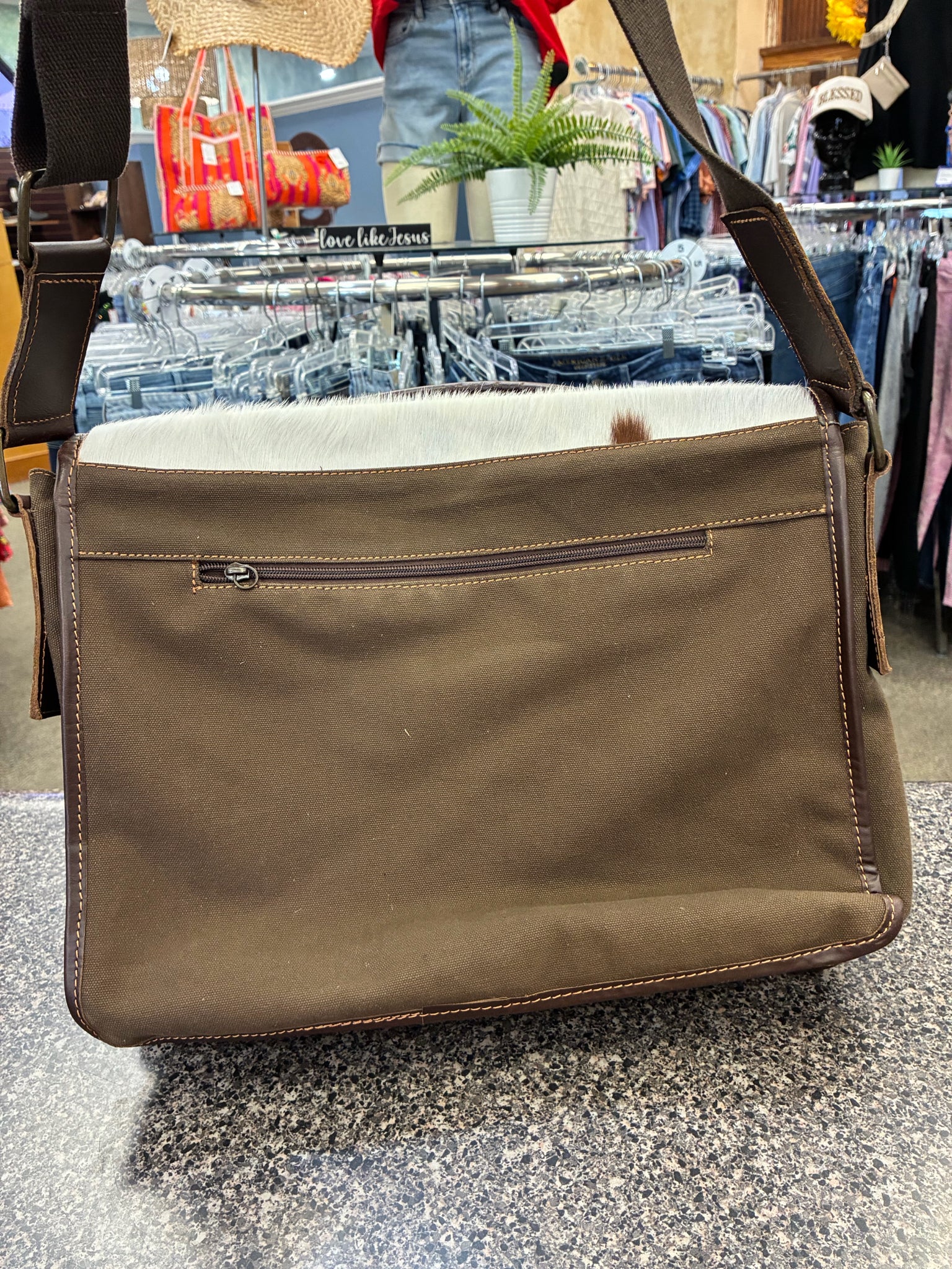 Pre-owned StS ranchwear Dark brown Cowhide Crossbody Designer Purse