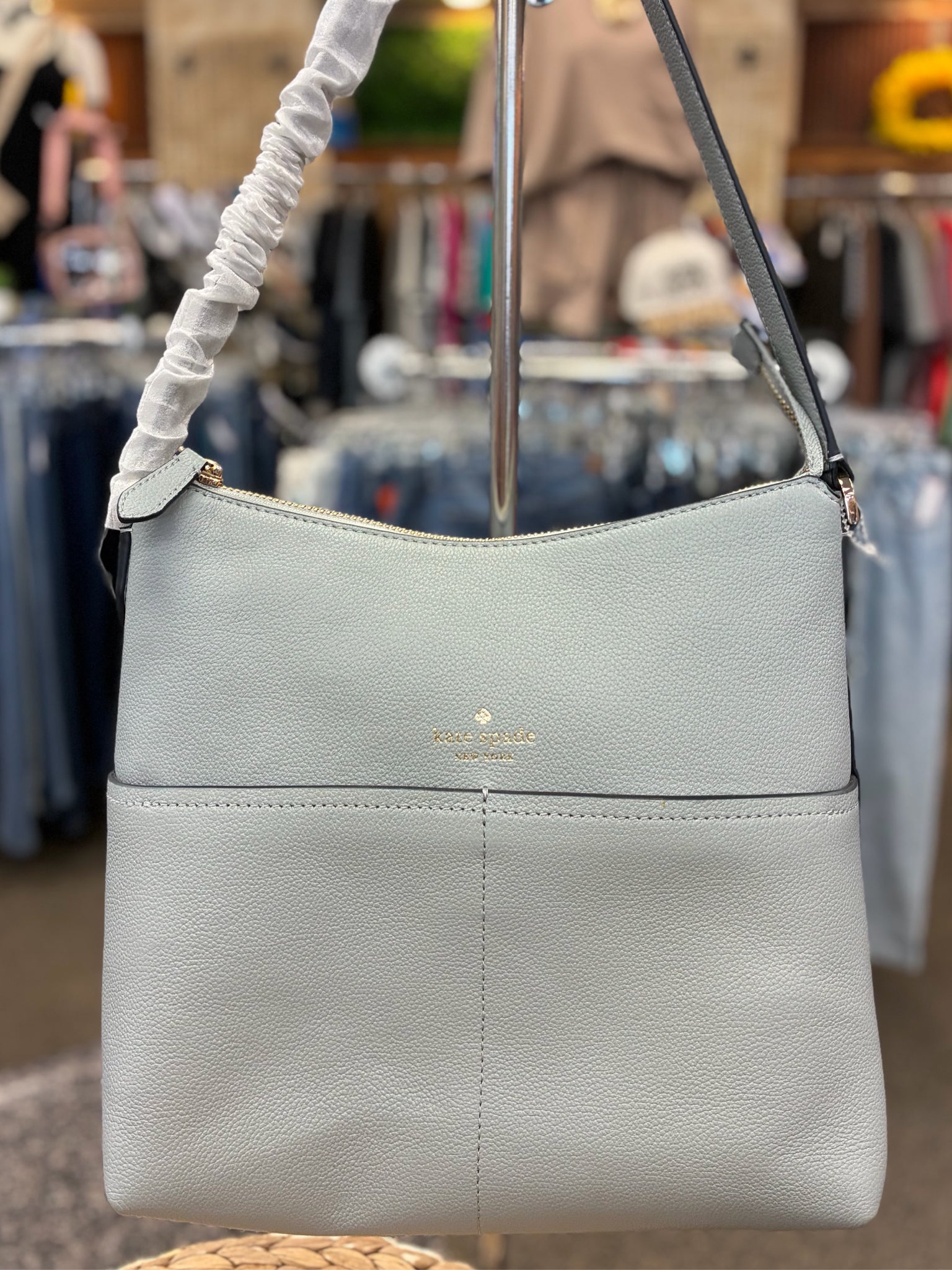 New Without Tag KATE SPADE Light blue Shoulder Designer Purse