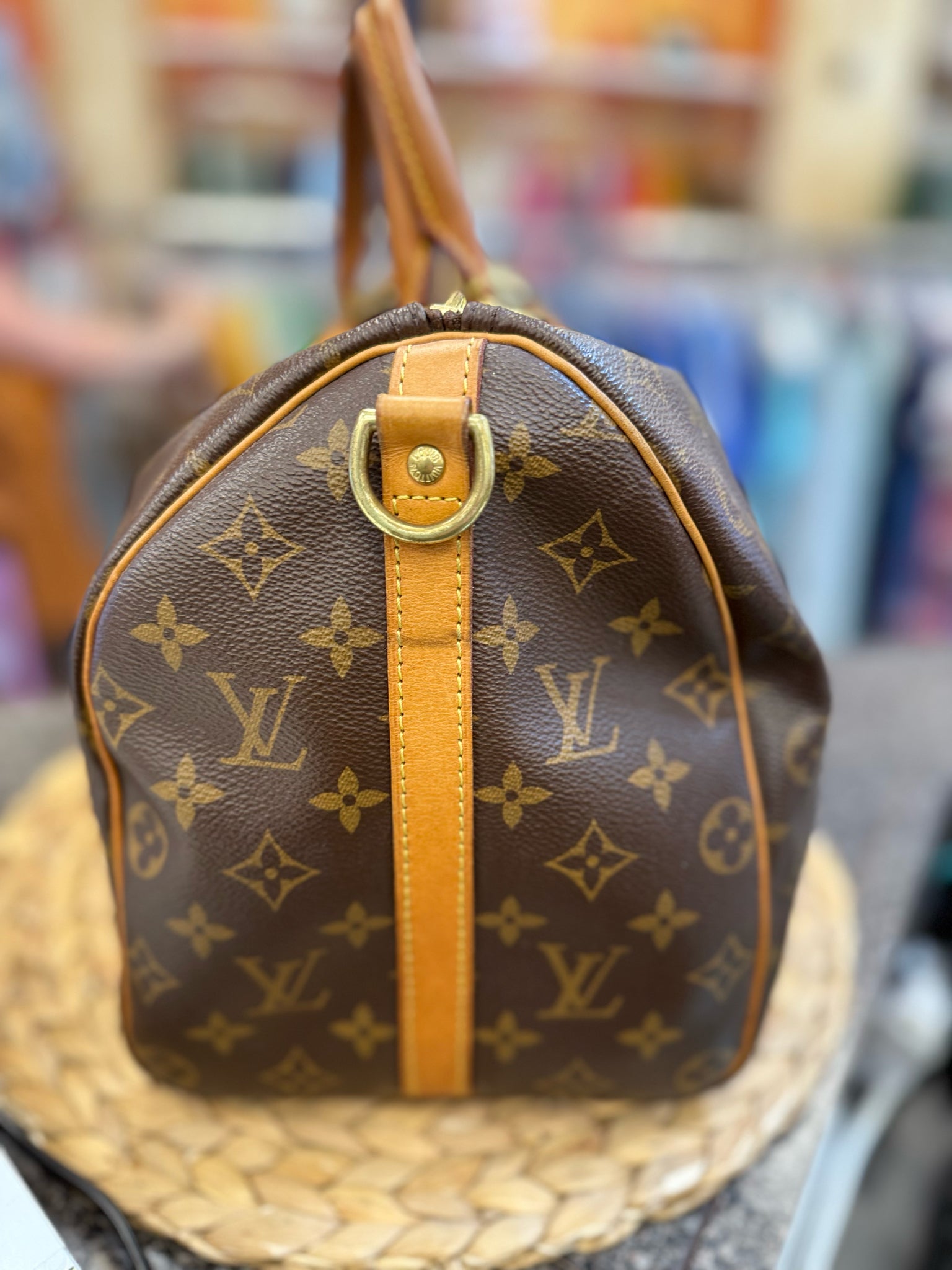 Pre-owned LOUIS VUITTON Brown Signature Shoulder Designer Purse