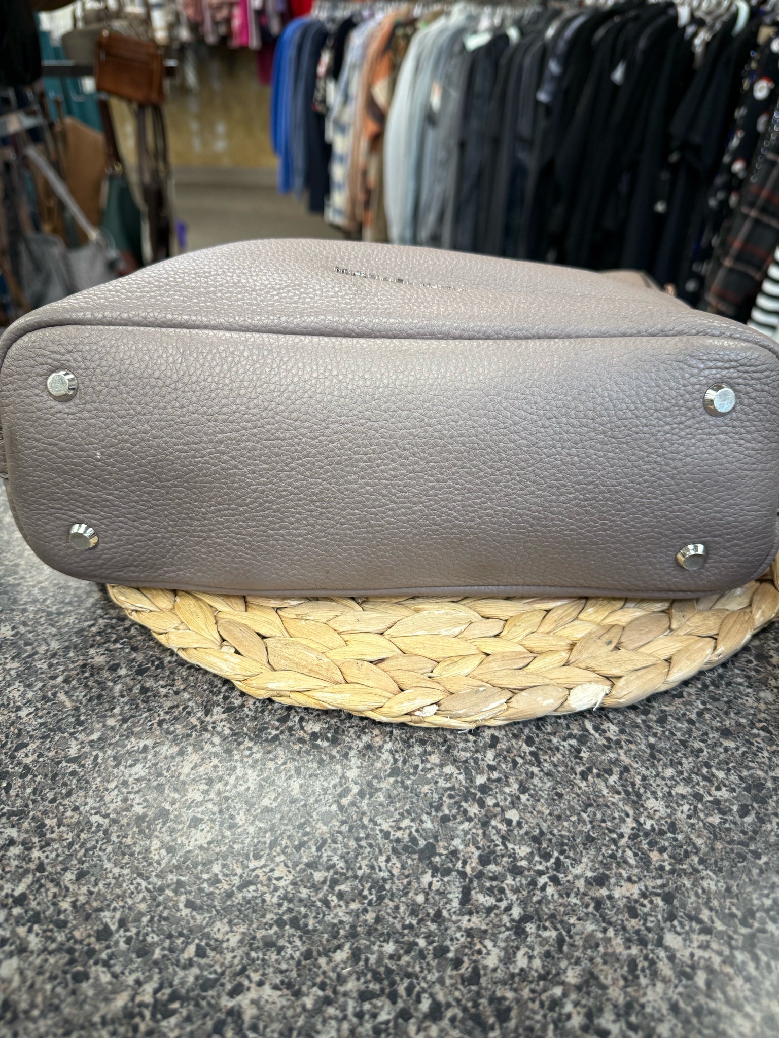 Pre-owned MICHAEL KORS Gray Shoulder Designer Purse