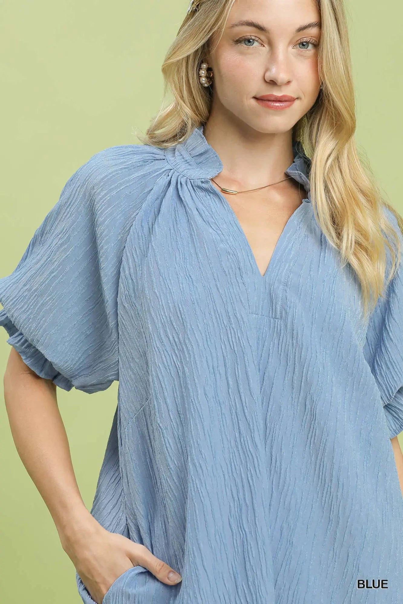 New UMGEE Dusty blue Size Small Short Sleeve Dress