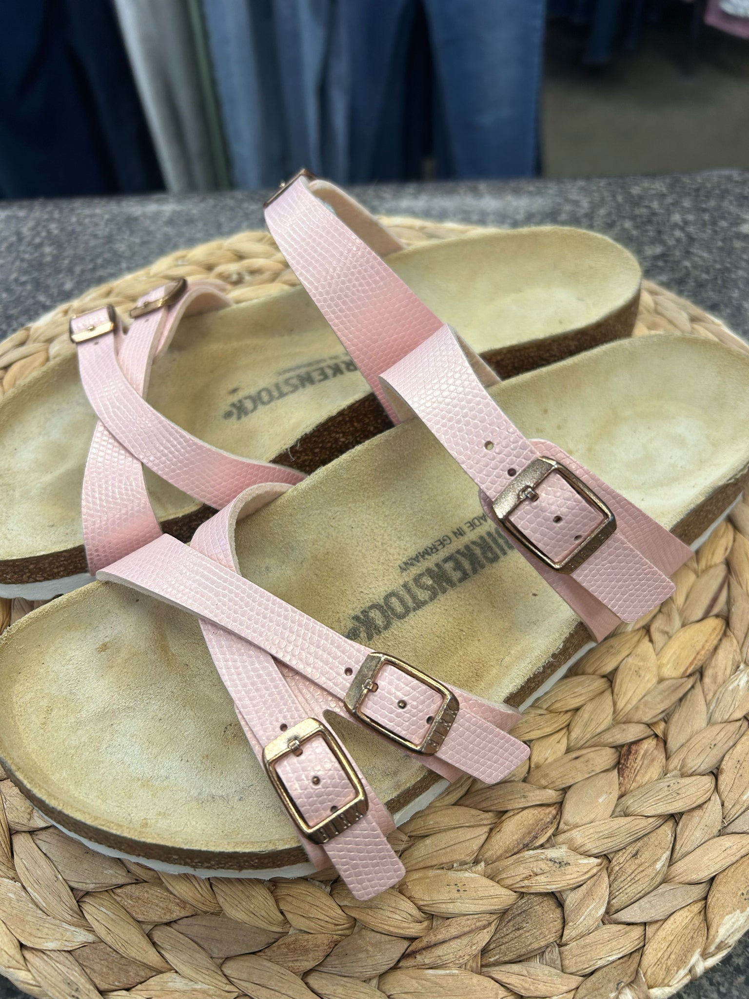 Pre-owned BIRKENSTOCK Pink Size 9.5 Designer Sandal