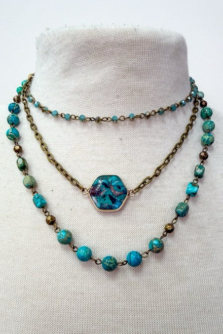 New with Tag DYLAN Turquoise Teal Necklace