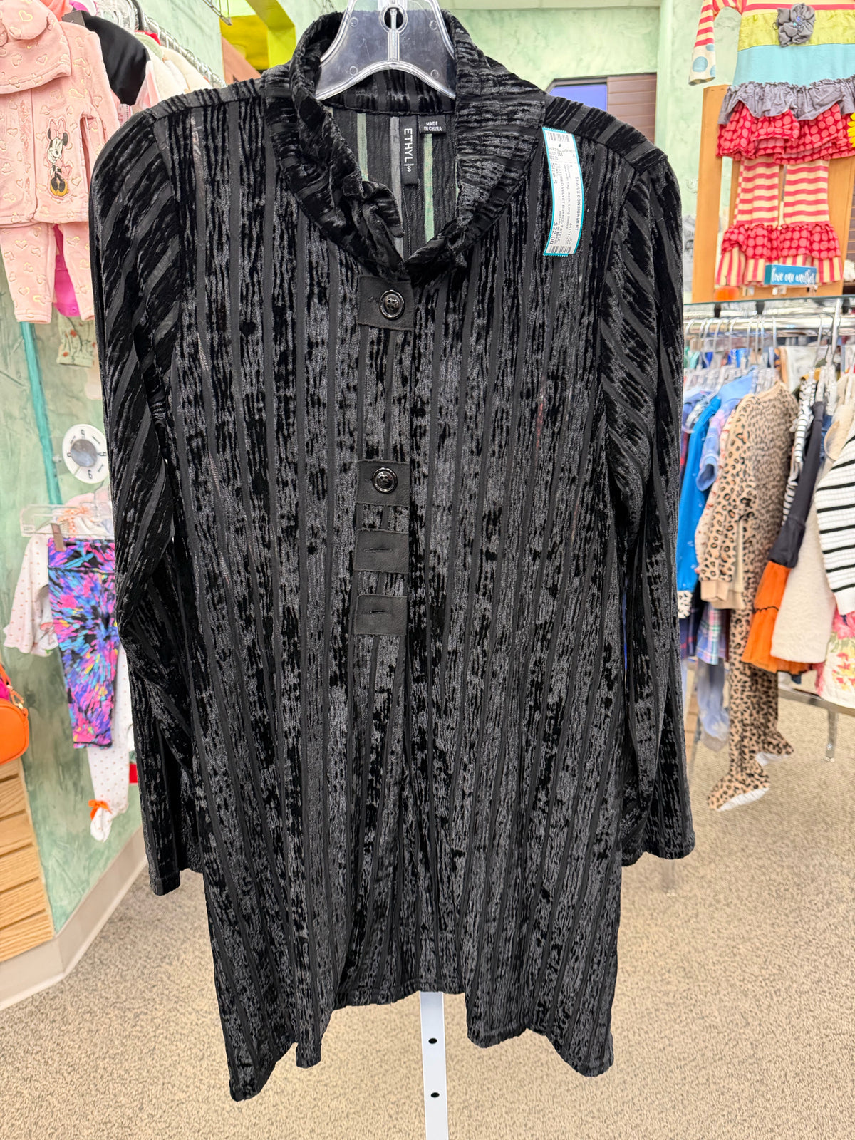 New with Tag ETHYL Black Size: S Long Sleeve Blouse