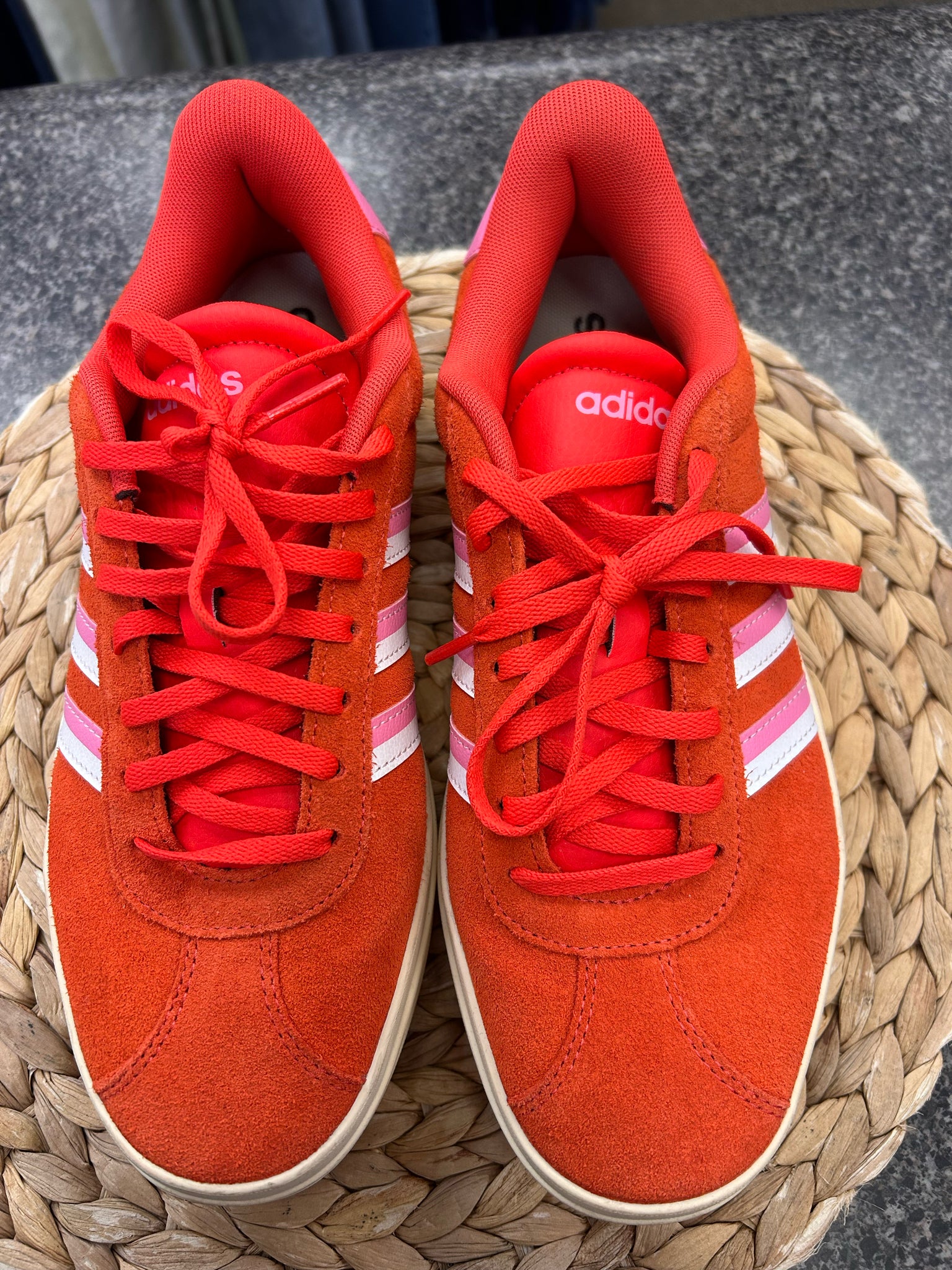 Pre-owned ADIDAS Orange Pink Size 9 Sneaker