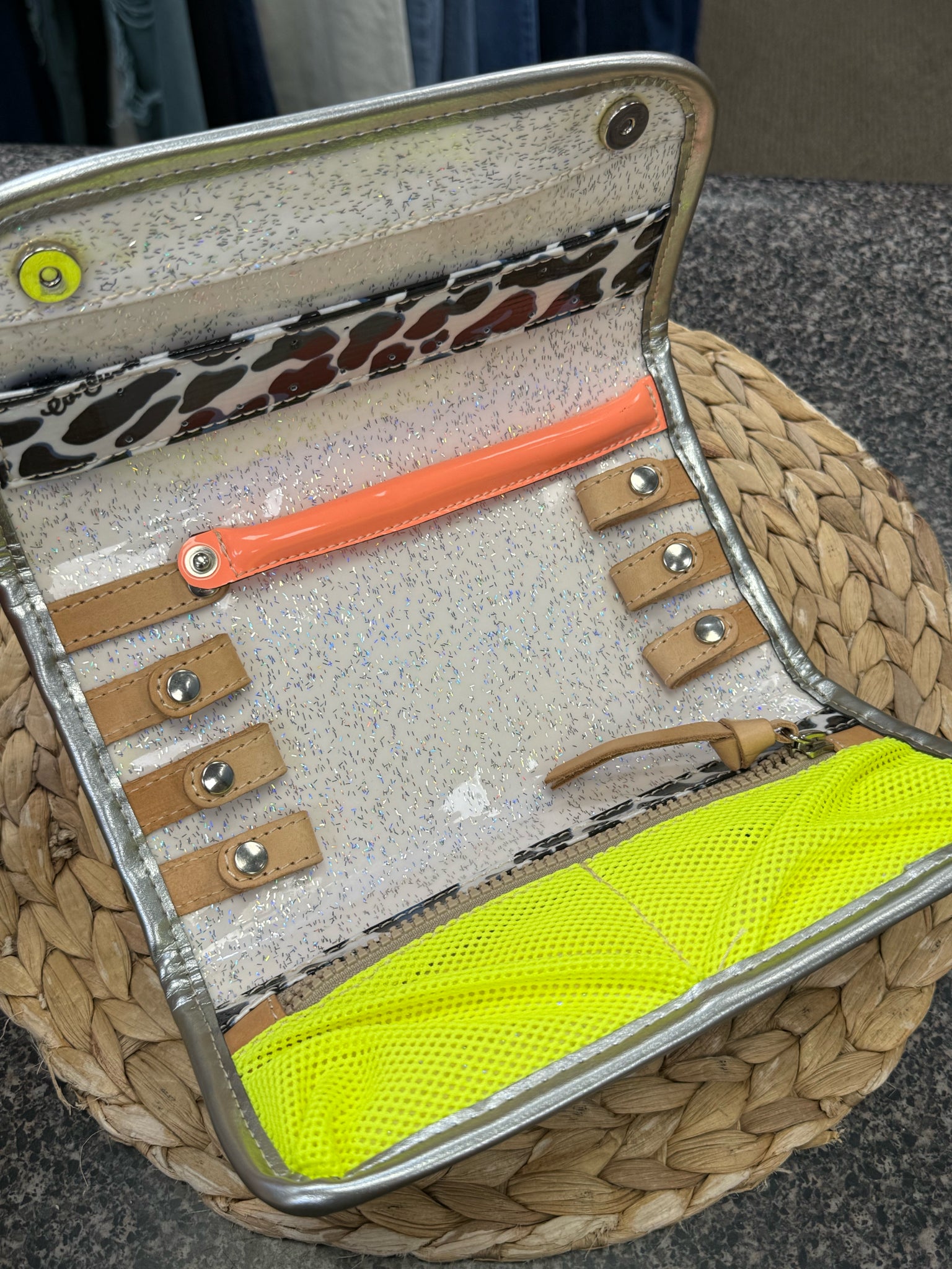 Pre-owned CONSUELA Leopard Blue Jewelry Organizer