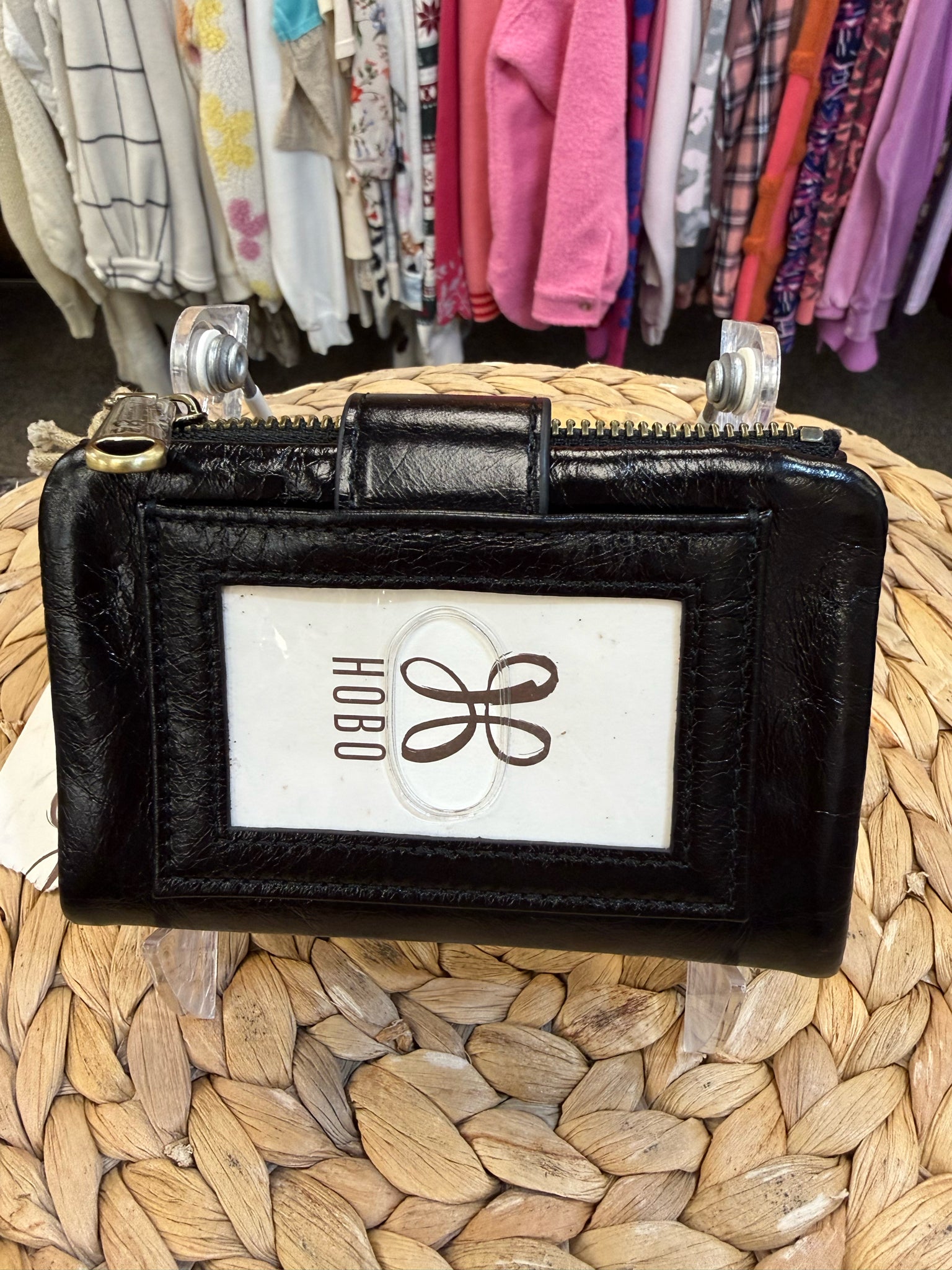 New with Tag HOBO Black WALLET SIZE Small Wallet