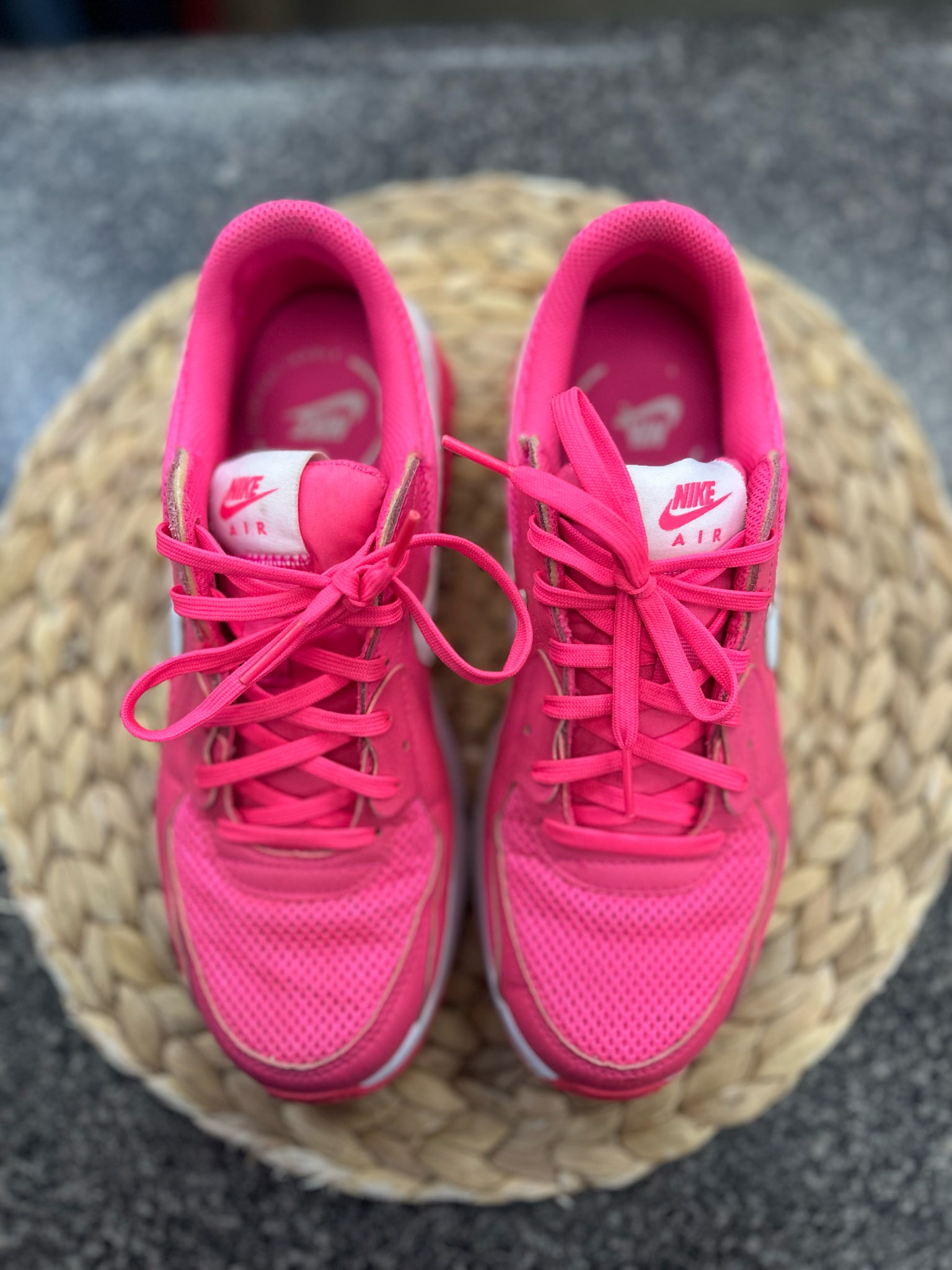 Pre-owned NIKE Pink White Trim Size 8 Designer Sneaker