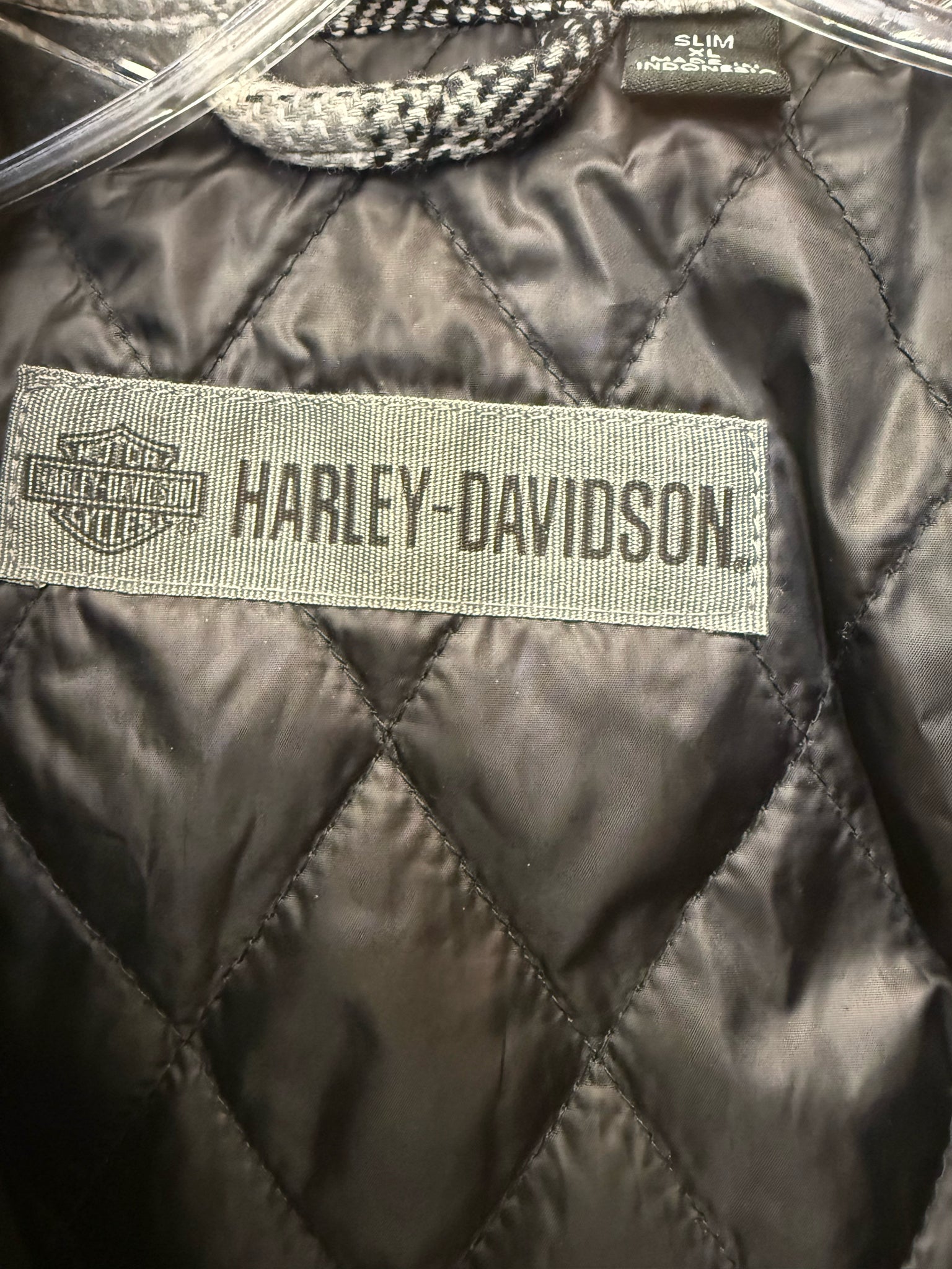 Pre-owned Harley Davidson Black White Men Size XL Mens DESIGNER Jacket