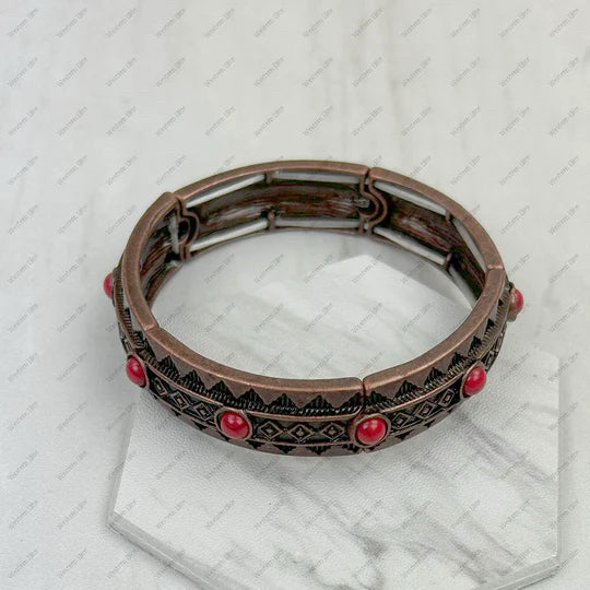 New WESTERN Bronze Red Bracelet