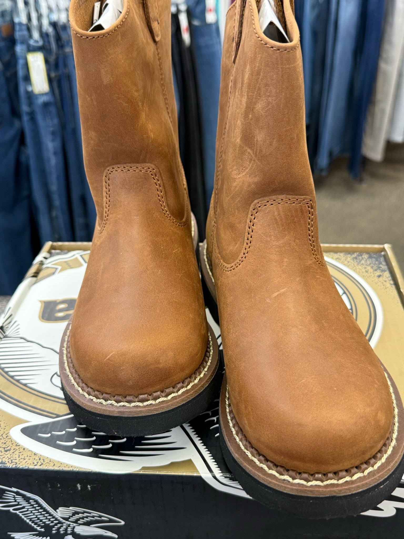 New Without Tag GEORGIA Brown C-SIZE 5.5 BOYS Designer Boot