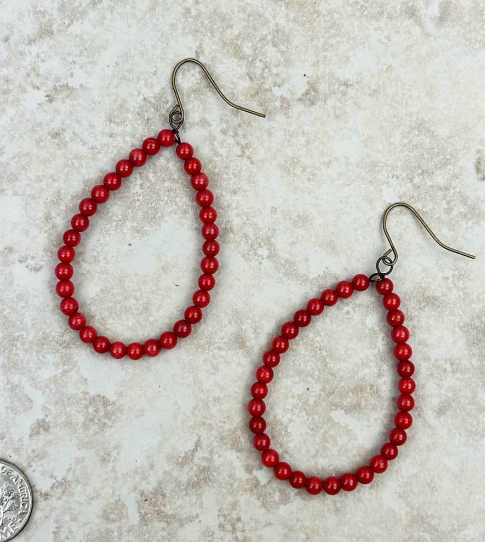 New WESTERN Red Earring