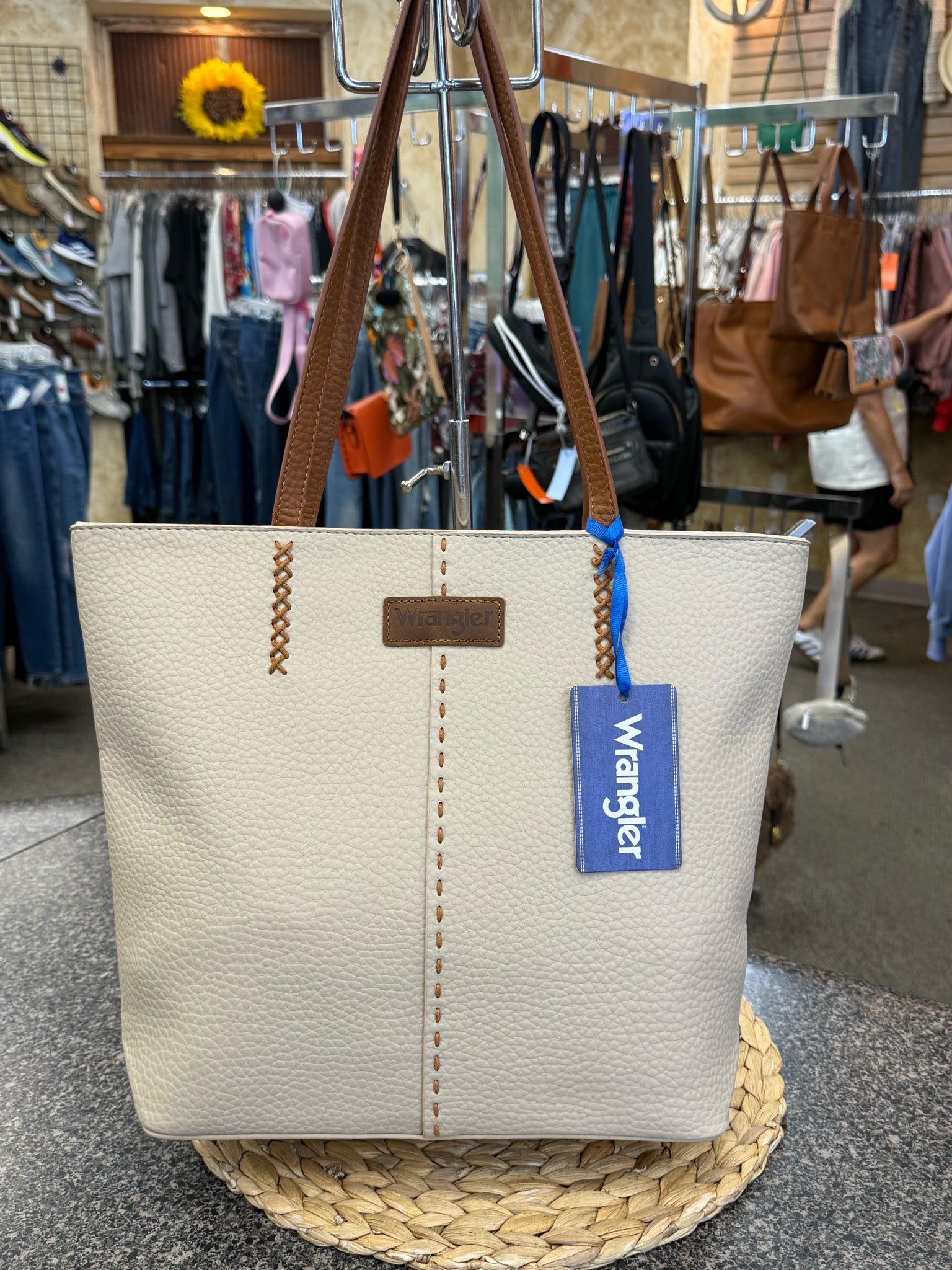 New WRANGLER Khaki L Tote Purse
