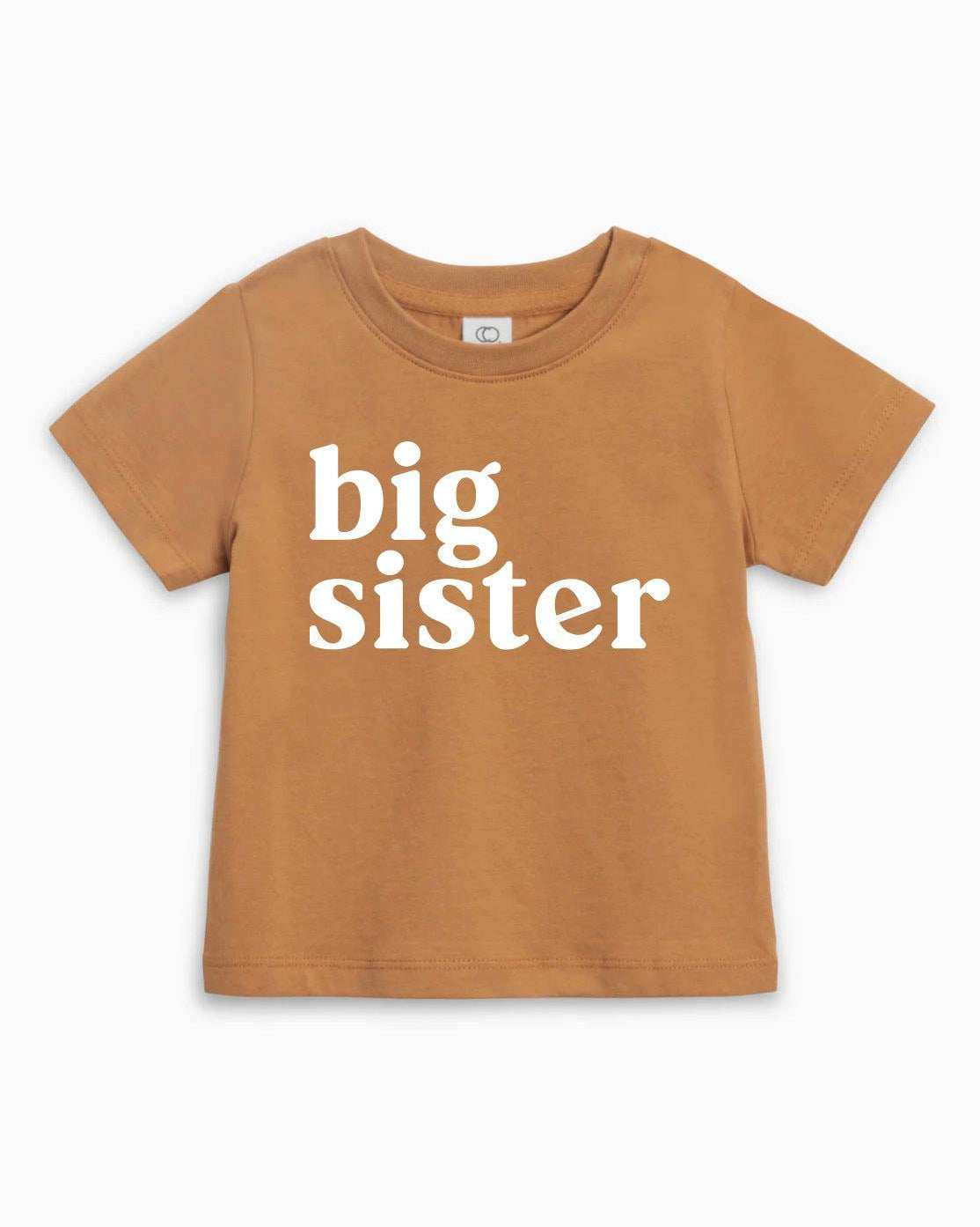 Big Sister Organic Cotton Kids T-Shirt – Baby & Youth Matching Family Announcement Tee